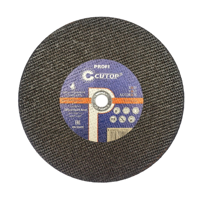 Диск отрезной по металлу Cutop Profi Т41-355 х 3.5 х 25.4 мм 40008т диск отрезной по металлу cutop greatflex 50 41 002 125х1 0х22 2 мм