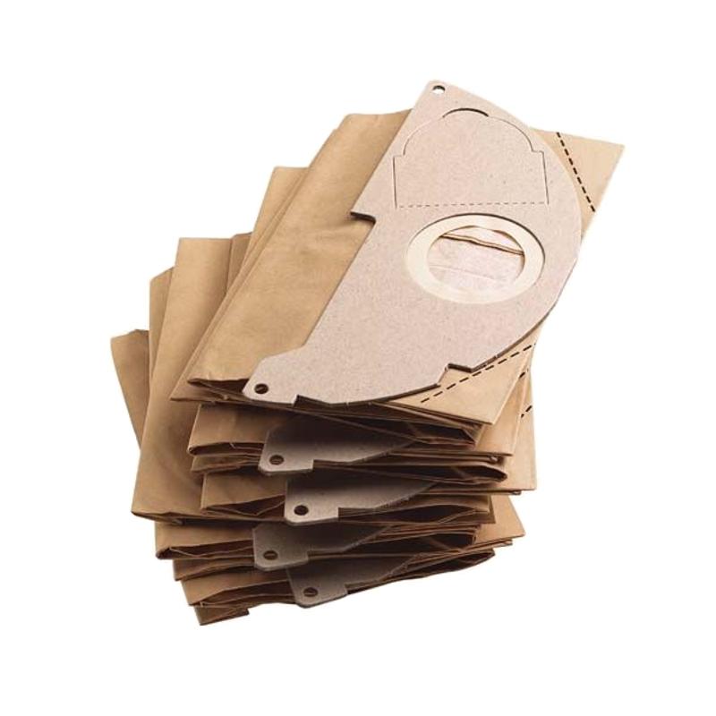 Фильтр-мешки пылесборники Karcher 6.904-322, материал бумажные, комплект 5 шт. для пылесоса комплект роликов для крышки вакуумного канала для бытового пылесоса karcher 4 515 269 0