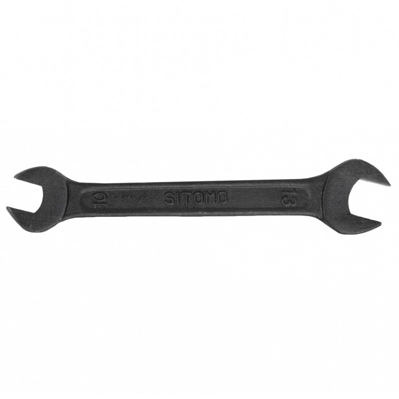Ключ гаечный (рожковый) двусторонний оксидированный Sitomo (10x13 мм) SIT гаечный рожковый ключ frosp 30х32мм