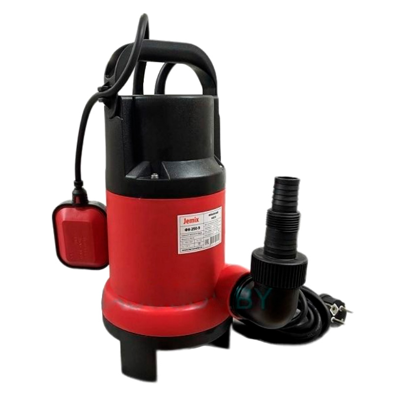 Насос фекальный Jemix ФН-250-9 напор 9 м, 250 л/мин, 900 Вт санитарный насос с измельчителем для канализации jemix stp 250 0 25 квт