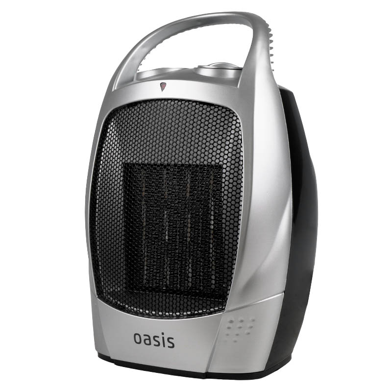 Домашний тепловентилятор Oasis KS-15R (мощность 1500 вт, керамический нагревательный элемент, встроенный термостат)