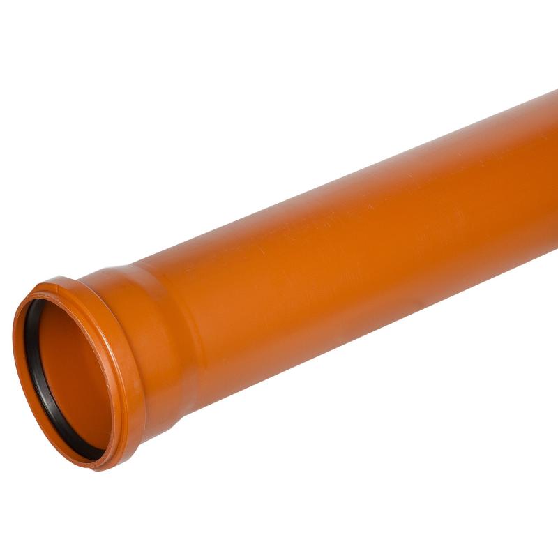 Канализационная труба Водполимер (110x3000 мм, рыжая) труба канализационная хемкор sn4 d160x3000 мм для наружной канализации