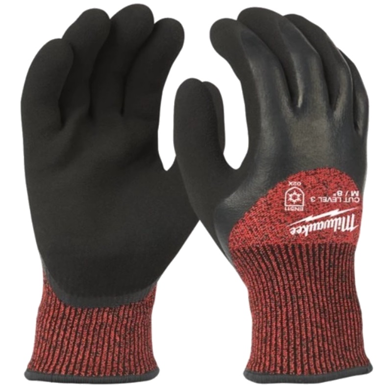 Перчатки зимние Milwaukee с уровнем сопротивления порезам 3, размер XL/10 перчатки milwaukee 8 м 48229731