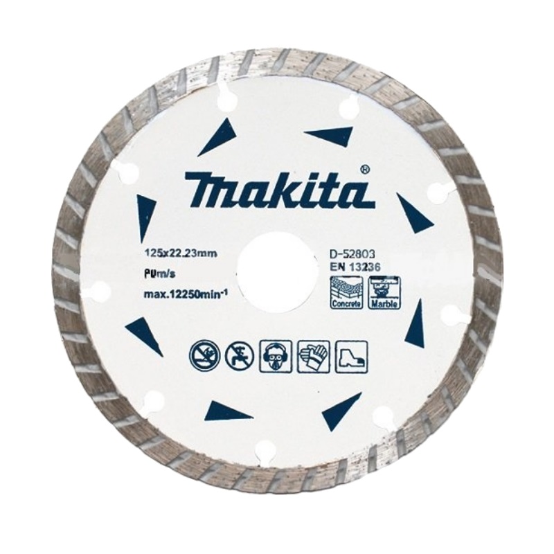 лепестковый диск makita d 63781 125x22 23 мм z40 стекловолокно угловой Алмазный диск Makita Турбо 