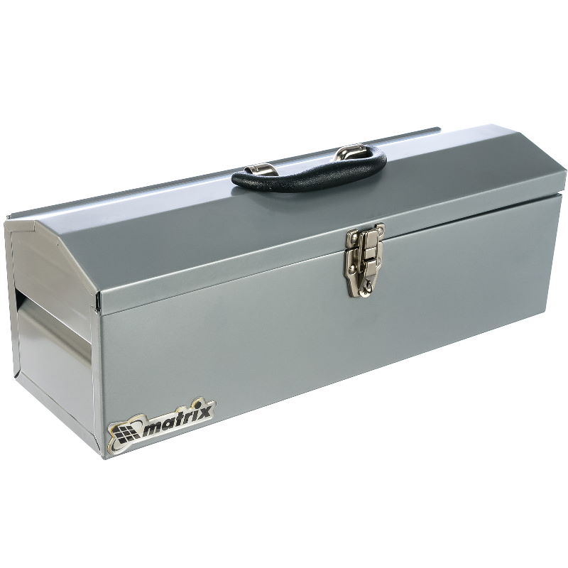 Ящик для переноски инструментов и принадлежностей Matrix 906025 (металл, длина 484, ширина 154, высота 165) металлический инструментальный ящик автоdело