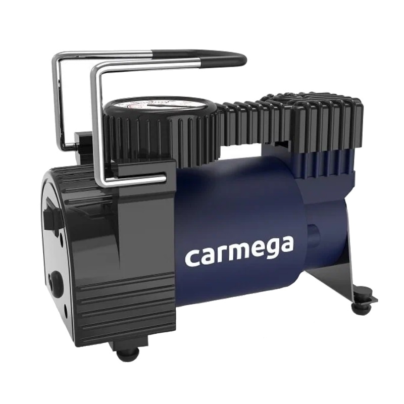 Компрессор автомобильный CARMEGA АС-30 30 л/мин, 7 атм, сумка компрессор автомобильный avs ks900 90 л мин 12 в 10 атм 350 вт от акб с манометром с манометром быстроразъёмное соединение сумка 80504