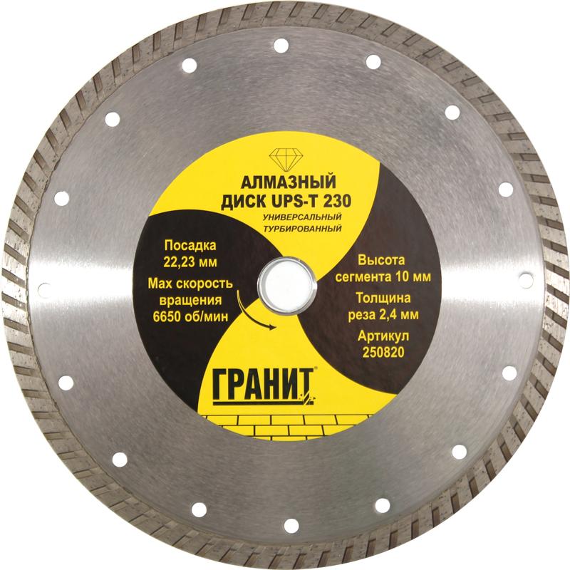 Алмазный диск для режущего инструмента Гранит UPS-T 230 250820 (универсальный) алмазный диск для режущего инструмента гранит ups t 230 250820 универсальный