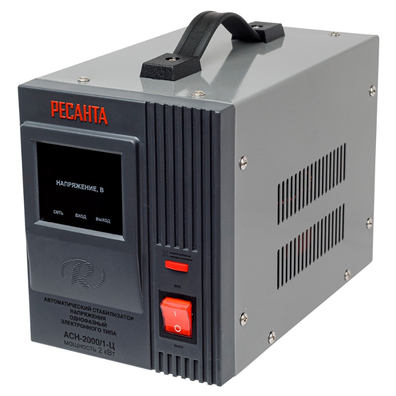 Однофазный стабилизатор напряжения Ресанта ACH 2000/1-Ц 63/6/4 (выравнивает диапазон 140-260 вольт, ) стабилизатор напряжения энергия арс 500 е0101 0131