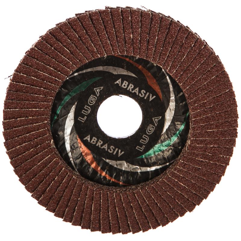 Круг лепестковый торцевой Луга-Абразив Р40 (115x22 мм) круг лепестковый торцевой тундра 115 х 22 мм р120