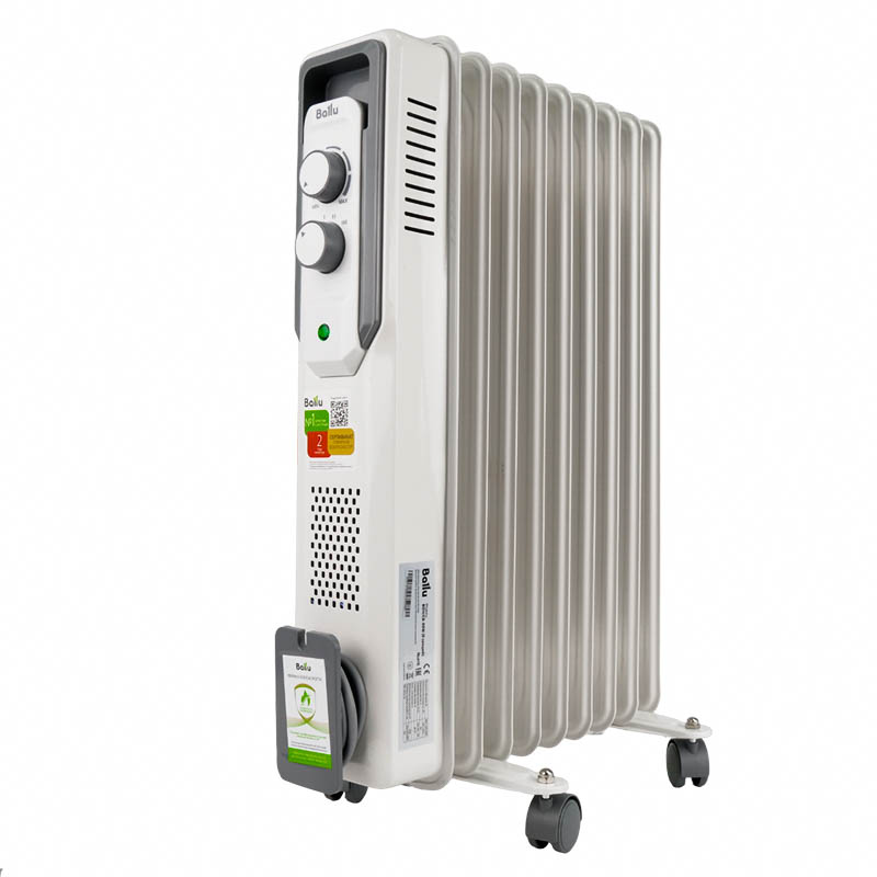 Электрический масляный радиатор Ballu CUBE BOH/CB-09W (мощность 2000 Вт, 9 секций, термостат) термостат ballu bmc 1