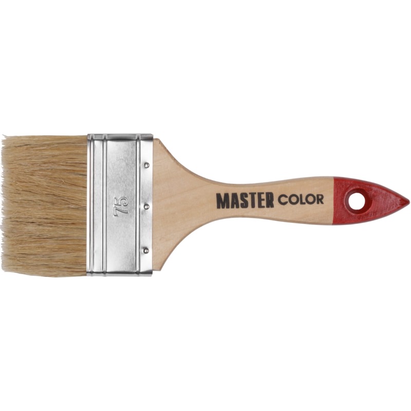 Кисть флейцевая Master Color 30-0015 (75 мм, деревянная ручка) кисть флейцевая master color 30 0123 50 мм