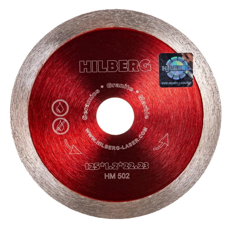 Алмазный диск Hilberg Ultra Thin HM502 (125x22,23x1,2 мм) диск отрезной алмазный по керамике diaforce ceram ultra slim сплошной край 125х22 23х1 1 мм влажный рез ультратонкий 514125u