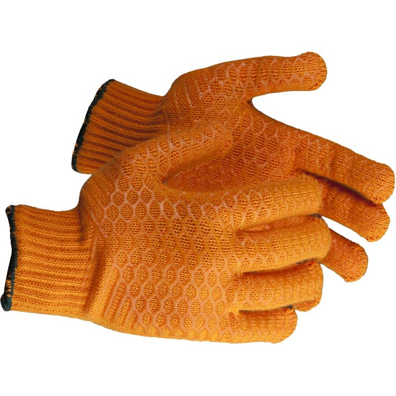 Перчатки трикотажные Зубр 11278-XL, с противоскользящим двусторонним перекрестным покрытием, L-XL (пара) трикотажные перчатки лето
