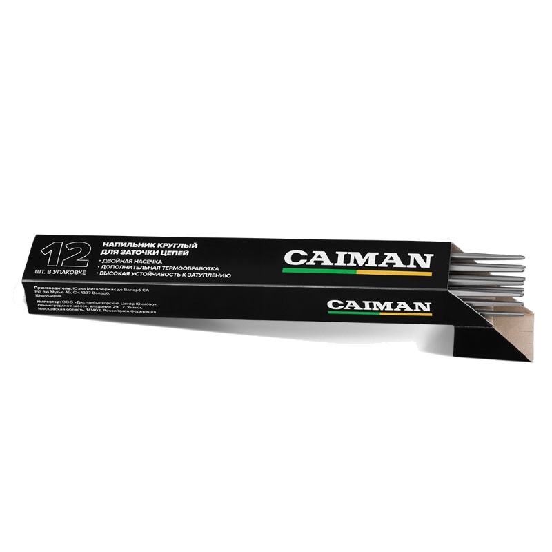 Напильник для заточки цепей Caiman CFC-40-12 круглый напильник для заточки пильных цепей ремоколор
