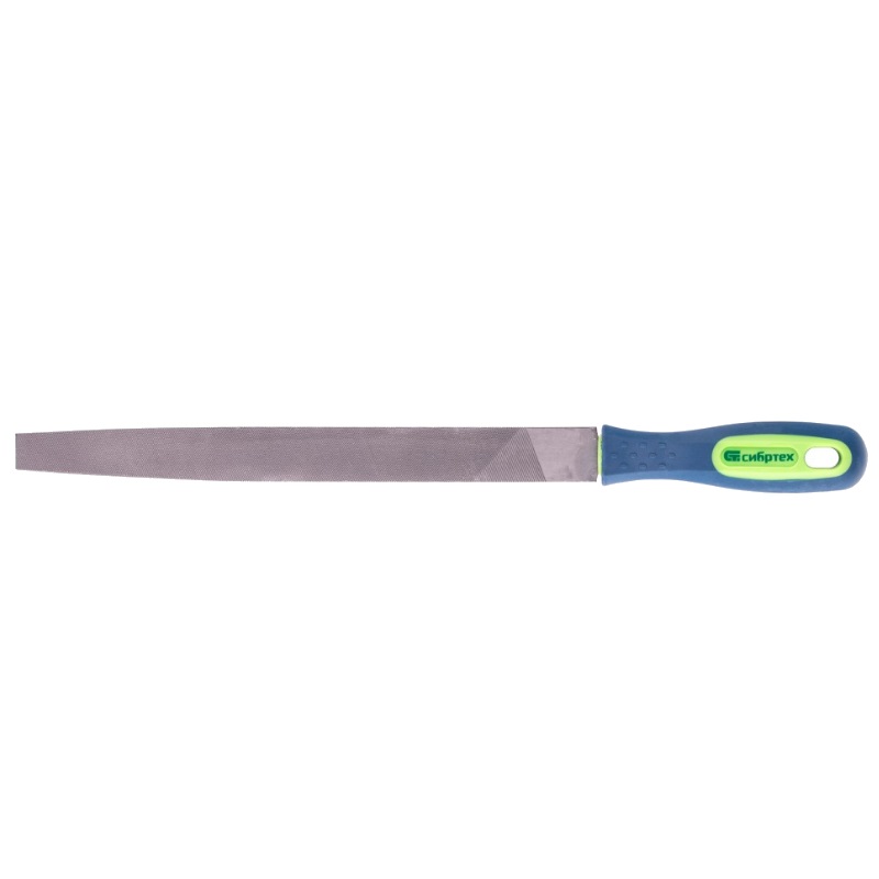 Напильник стальной Сибртех 16230 (плоская форма, длина 250 мм, двухкомпонентный материал ручки) плоский напильник сибртех