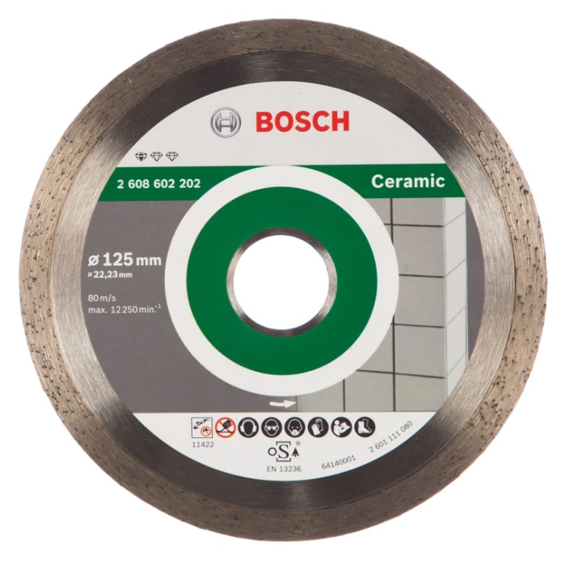 Алмазный диск Bosch Standard for Ceramic 2.608.602.202 (125x22,23 мм) диск алмазный для плитки norton vulcan tile 180x25 4 мм