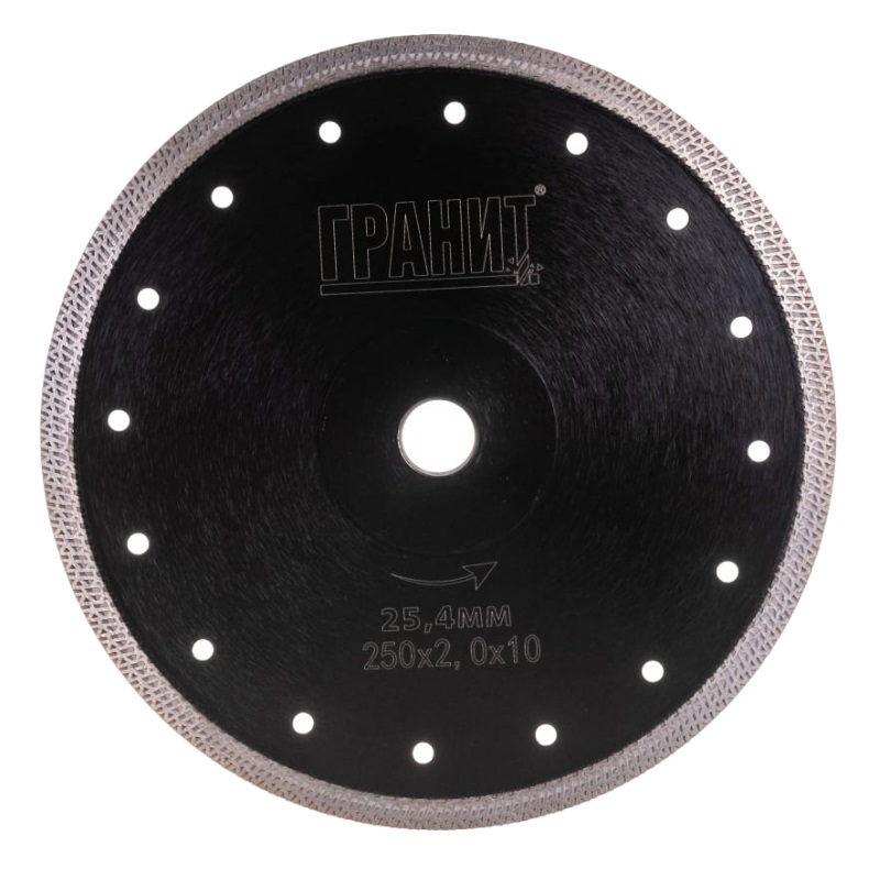 Диск алмазный по керамике для плиткорезов Гранит CPSP 250831 (250х25.4х2.0х10 мм) диск алмазный по керамике гранит cps 250811 115х22 2х1 9 мм
