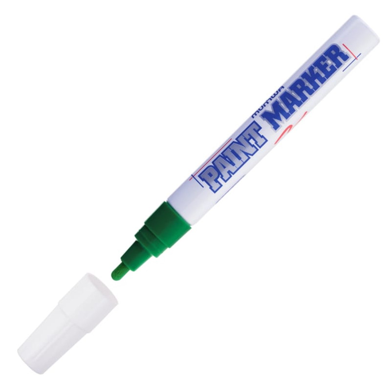 Маркер-краска MunHwa PM-04 (зеленый) маркер краска нитро основа белый munhwa slim spm 05