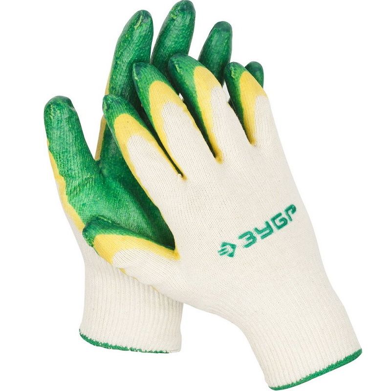 Трикотажные перчатки Зубр Мастер 11459-К10 (пара) трикотажные перчатки с пвх в 4 нити волна пара