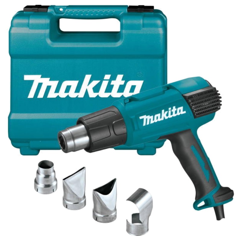 Технический фен (термовоздуходувка) Makita HG6530VK фрезер кромочный makita rt0700cx2 для пластиковых изделий мощность 710 вт