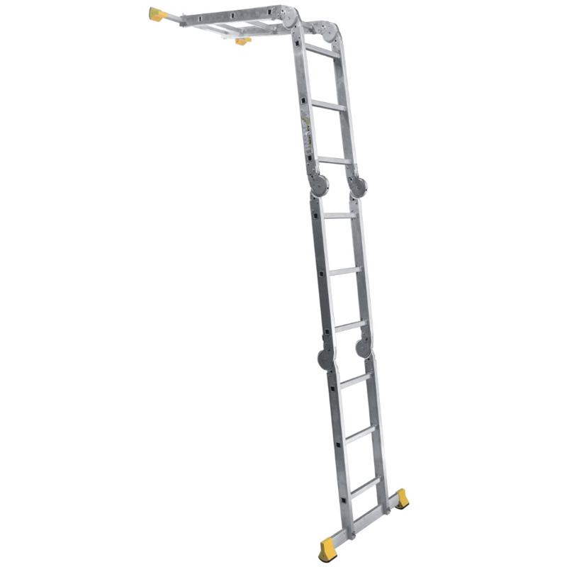 Лестница Алюмет Т-445, количество ступеней 2х4+2х5 лестница сибртех лестница шарнирная алюминиевая 4x3