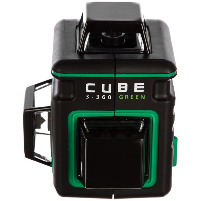 Лазерный уровень Ada CUBE 3-360 GREEN Basic Edition (горизонталь, вертикаль, источник питания 3 AA) комплект уровень ada cube 360 green basic edition дальномер ada cosmo 50 а00732