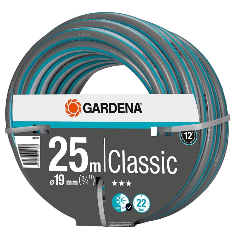 Шланг поливочный Gardena Classic 19 мм х 25 м 18026-29.000.00 секатор gardena classic b s 08854 20 000 00