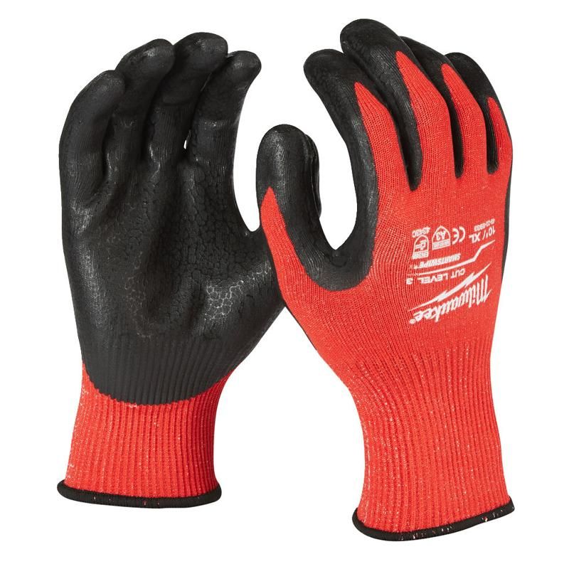 Перчатки Milwaukee 4932471421 с защитой от порезов, уровень 3, размер L/9 (пара) перчатки milwaukee беспалые 9 l 48229742