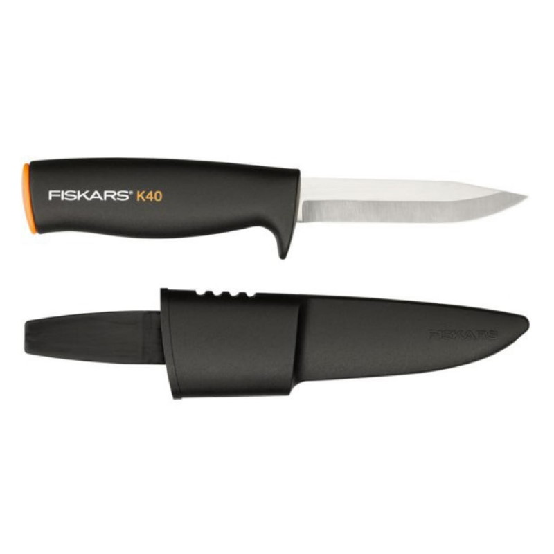Универсальный нож Fiskars 125860 K40 1001622 шар ёлочный снегири в зимнем лесу