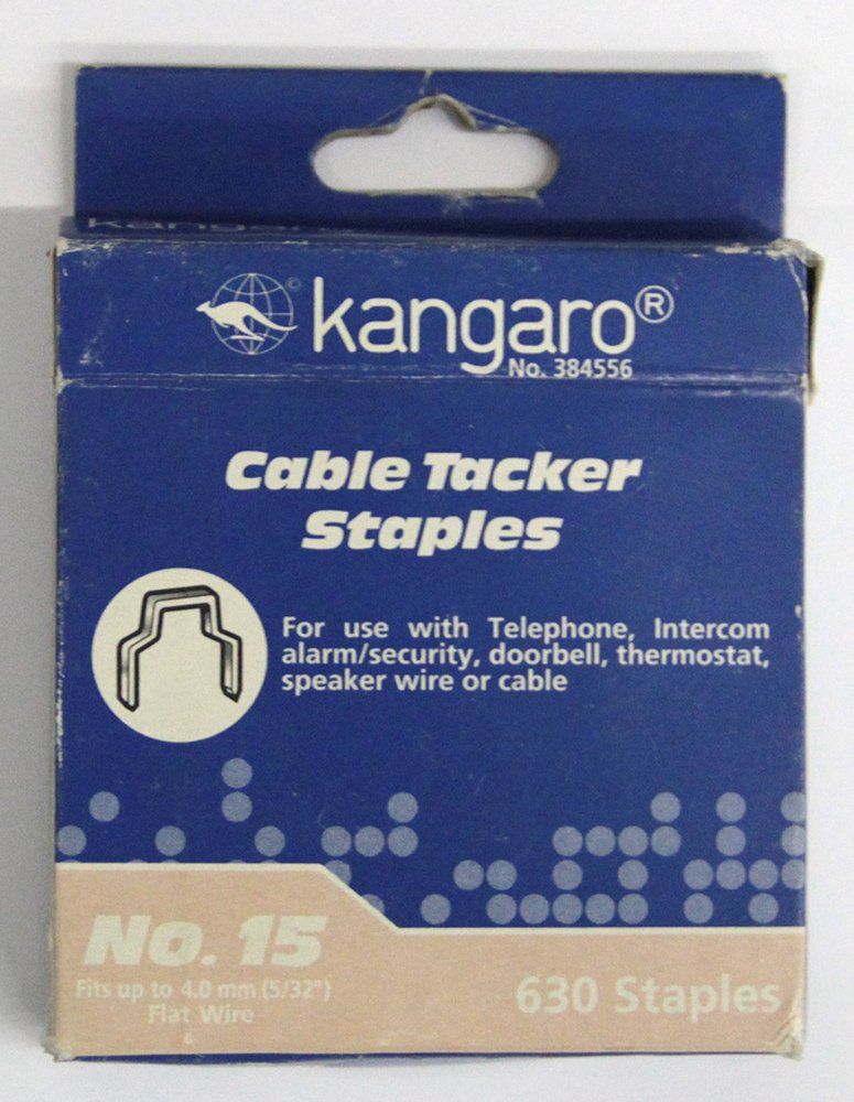 Скобы для плоского кабеля до 4 мм KANGARO №15 закаленные скобы для кабеля для степлера 40901 mtx