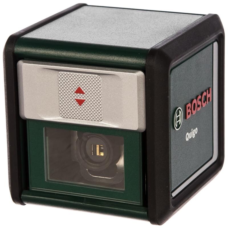 Лазерный нивелир Bosch Quigo 0.603.663.521 (автоматическое выравнивание, 2 луча, вес 0.22 кг) нивелир лазерный kraftool cl 20 34700 5 20 м ip54 ±0 2 мм м держатель в кейcе