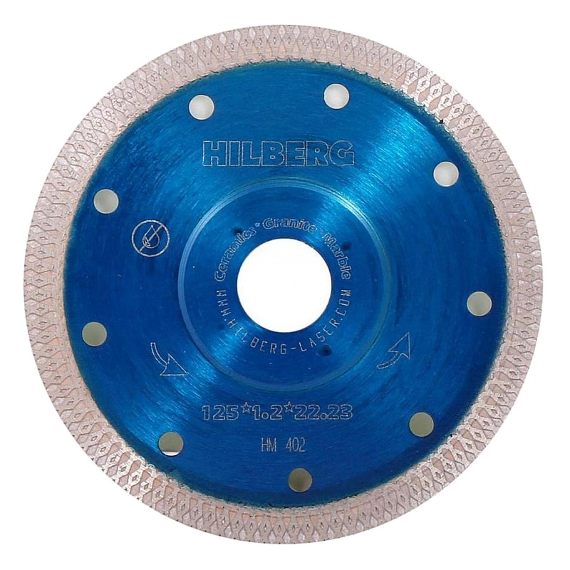 Алмазный диск Hilberg Ультратонкий Hard Materials X-Type HM402 (125x22,23 мм) ультратонкий алмазный диск по керамике для ушм inforce