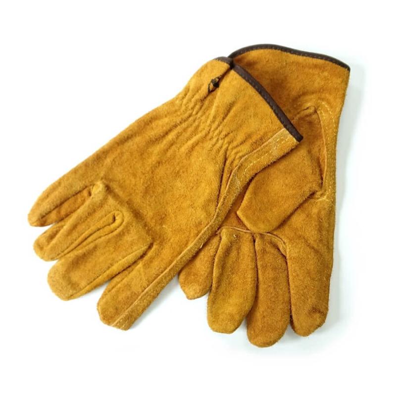 Перчатки из желтого спилка (пара) нитриловые перчатки с эластичным манжетом пара