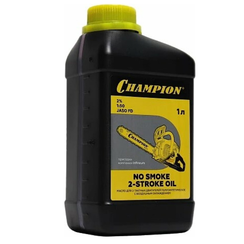 Масло для 2-тактных двигателей Champion JASO FD 952830 полусинтетическое, 1 л масло для смазки цепей и шин champion 952824 1 л