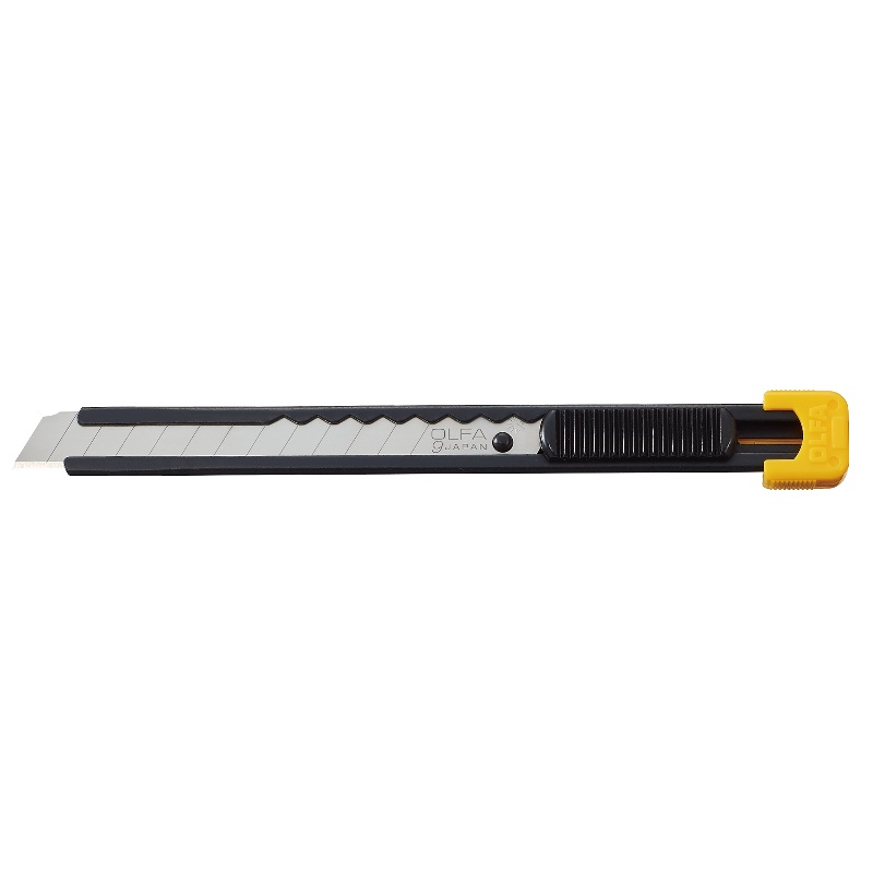 Нож с выдвижным лезвием Olfa OL-S, металлический корпус, 9 мм нож olfa ol ltd l lfb с выдвижным лезвием 18 мм с тефлоновым покрытием
