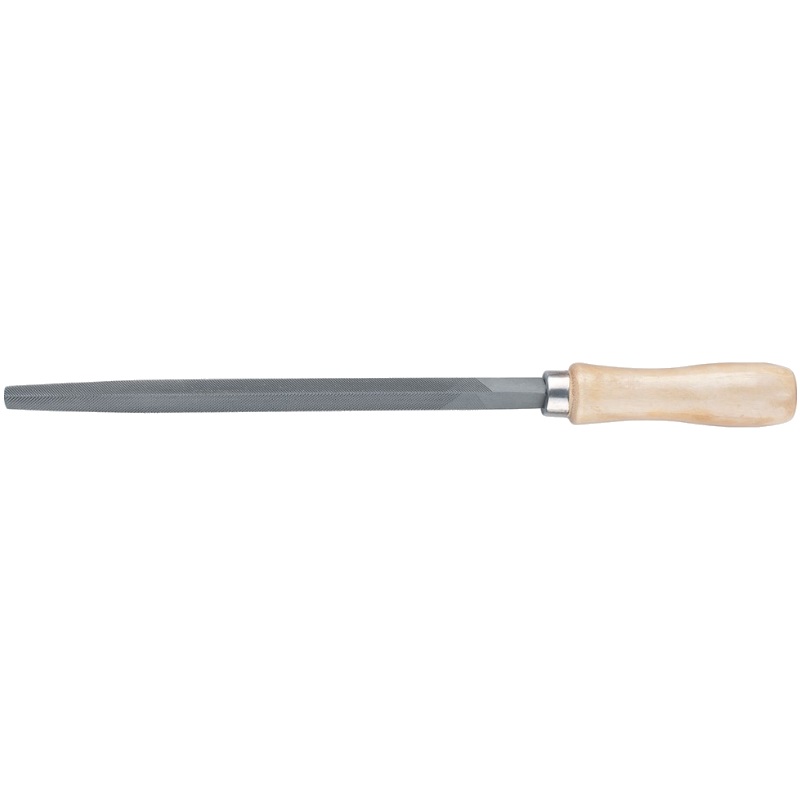 Напильник Сибртех 16029 (длина 250 мм, насечка №2, трехгранная форма, деревянная рукоятка) напильник сибртех 15926 200 мм квадратный деревянная ручка