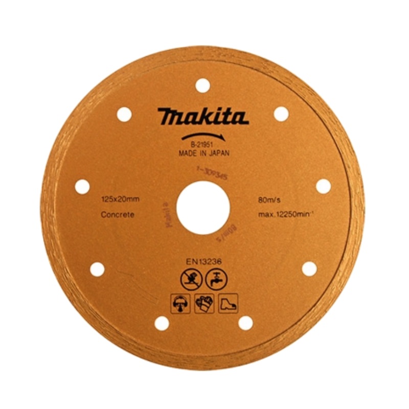 Алмазный диск Makita по бетону и кирпичу 125x20x1,9x5,5 мм (мокрый рез) B-21951 лепестковый диск makita d 63797 125x22 23 мм z60 стекловолокно угловой