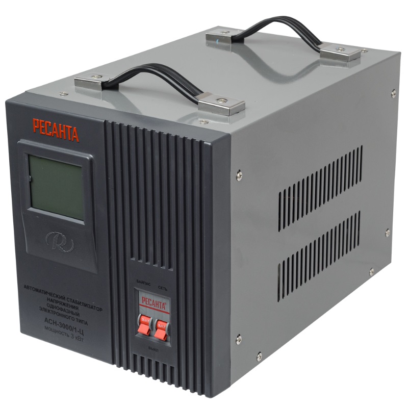Стабилизатор напряжения однофазный Ресанта АСН-3000/1-Ц 63/6/5 для домашнего электрооборудования (3000вт)