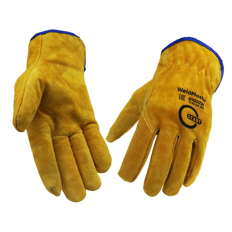 Перчатки из цельного спилка Start WeldMaster STG0220 защитные легкие бесшовные перчатки wiederkraft
