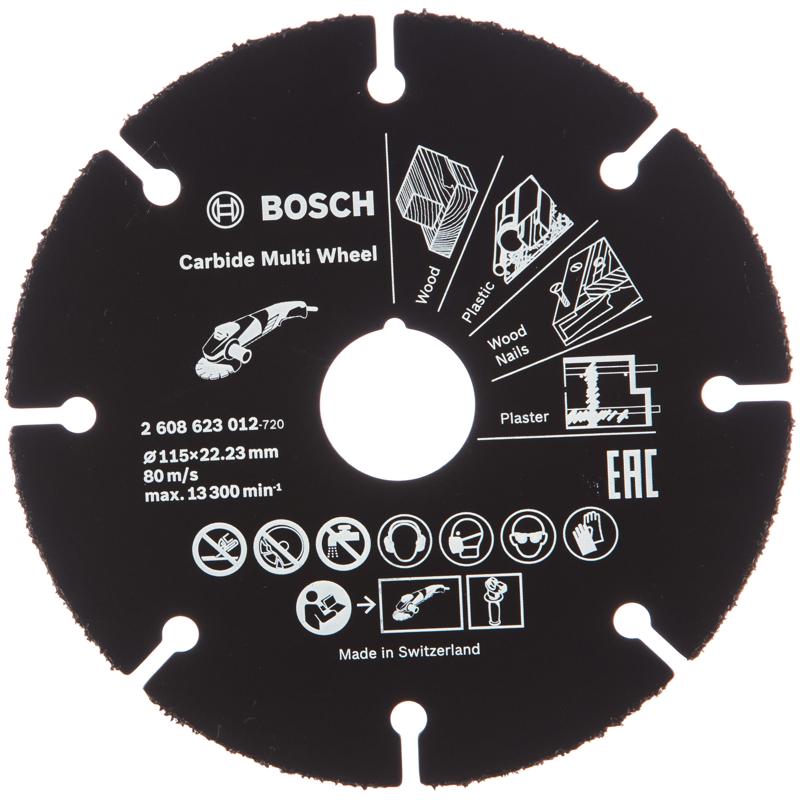 Профессиональный отрезной круг для УШМ Bosch 2.608.623.012 (115 мм, посадочный диаметр 22,2 мм, алмазный тип) круг отрезной по камню bosch 115 2 5 22 2мм chi 2609256328