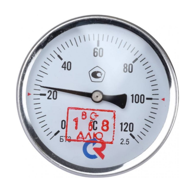 Термометр Росма БТ-31.211 0-120С G1/2 63мм шток 64мм КТ 2.5 термометр b well wt 04