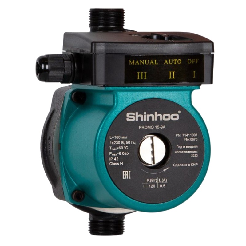 Насос для повышения давления Shinhoo PROMO 15-9A насос повышения давления pumpman mr50 50вт hmax 11м qmax 15л мин бесшумный