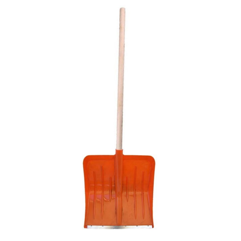Лопата пластмассовая Метелица, 410*420, цветная, с алюминиевой планкой, деревянный черенок, высший сорт пластмассовая лопата рос