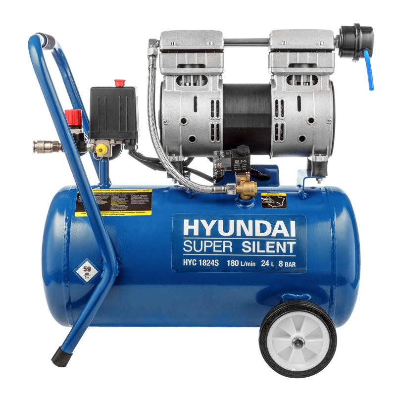 Компрессор безмасляный Hyundai HYC 1824S 29702 компрессор hyundai hyc 30250lms 50 л 300 л мин 2 квт