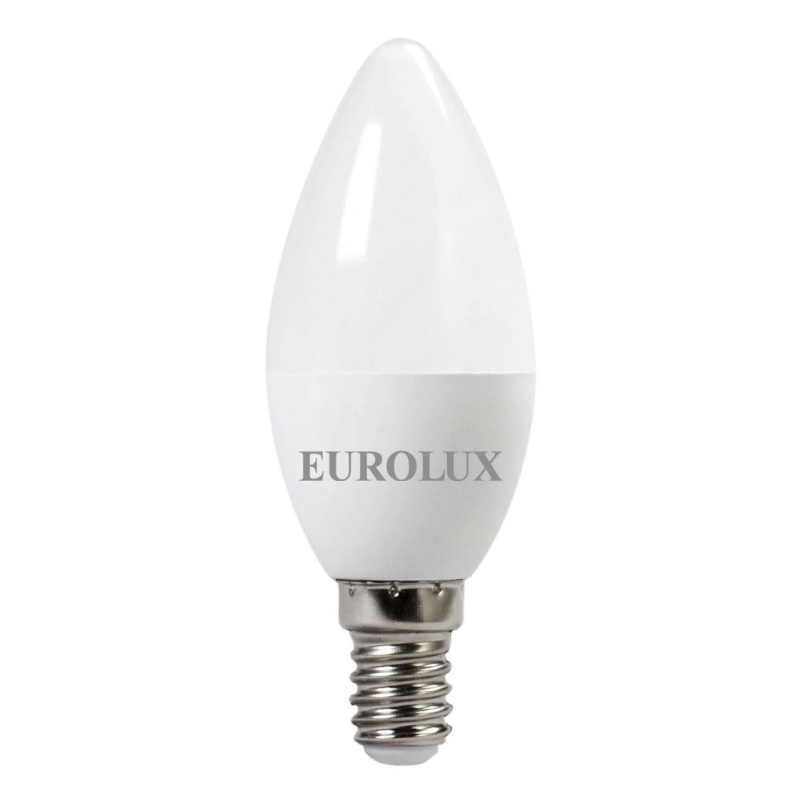 Светодиодная лампа Eurolux LL-E-C37-6W-230-2.7K-E14 лампа светодиодная eurolux ll e a60 13w 230 2 7k e27