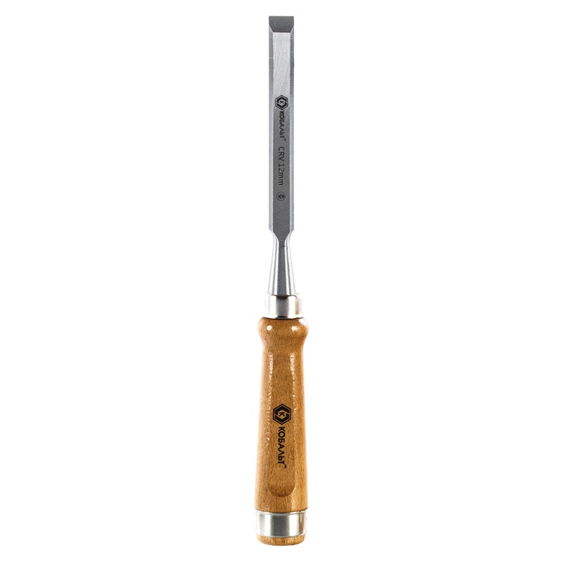 Стамеска плоская Кобальт 245-732, 12 х 140 мм стамеска плоская sparta 30 мм с пластиковой ручкой