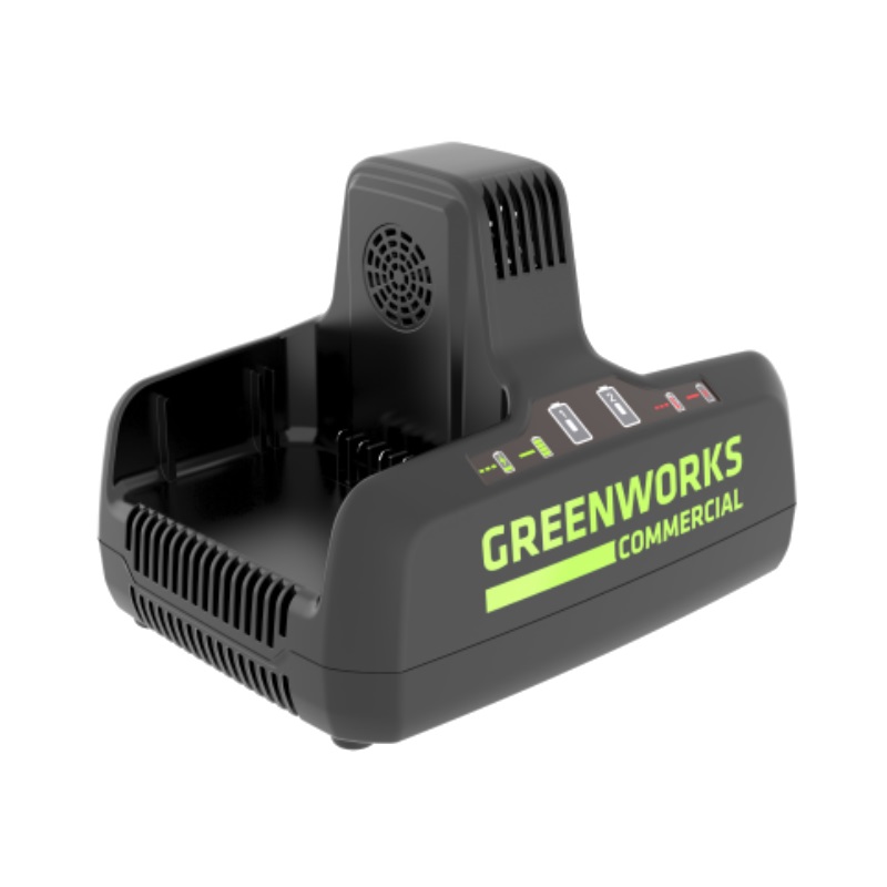 Зарядное устройство Greenworks 82В на 2 слота 2939007 быстрое зарядное устройство на 2 аккумулятора 40 в greenworks 2938807