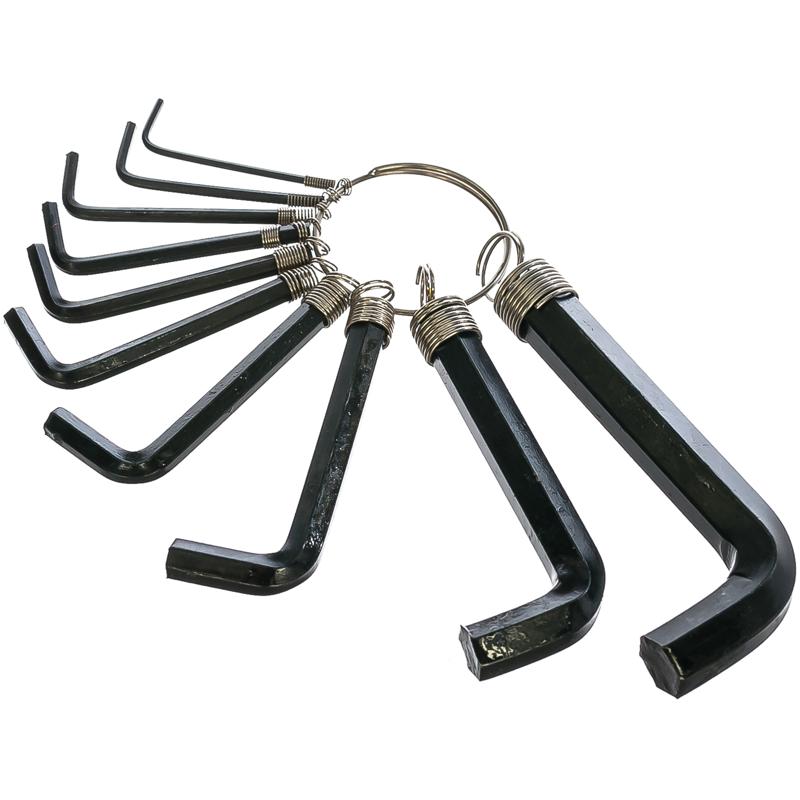 Набор имбусовых ключей на кольце Sparta 112665 (1,5 мм, угловой тип, 10 шт, короткие) набор пинцетов sparta 4шт 914845