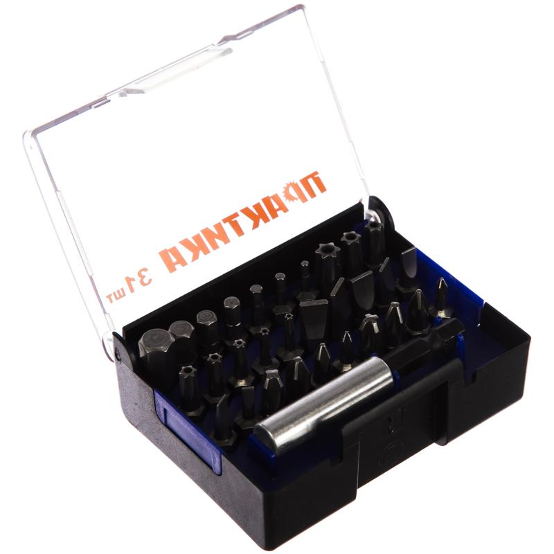 Набор бит Практика Профи 036-520 (количество 31 ш, тип phillips) набор канцелярский 2 чгр карандаша 2 насадки тренажера для исправления техники письма микс
