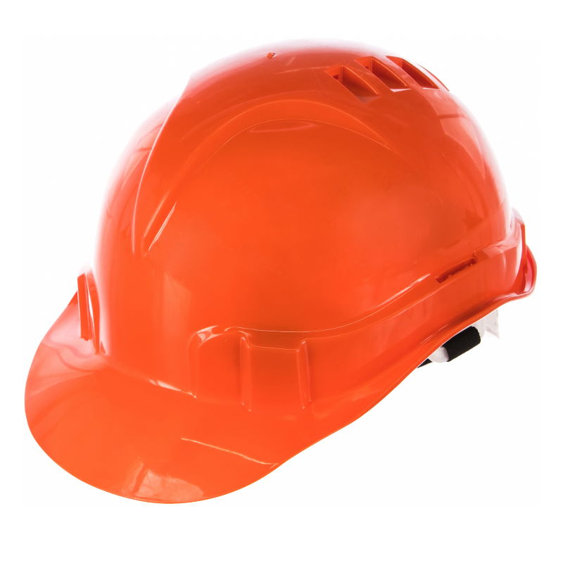 Каска защитная из ударопрочной пластмассы Сибртех 89113 (оранжевая) маска щиток защитная сибртех свона 89166 поликарбонат
